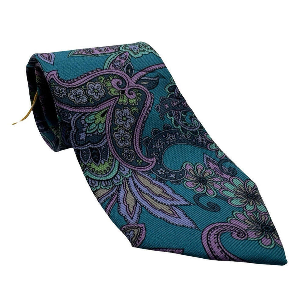 Etro Neck Tie Paisley Blue 3.25" x 58"